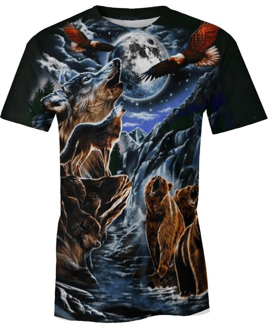WelcomeNative Native Animal 3D Hoodie, All Over Print Hoodie, Native American