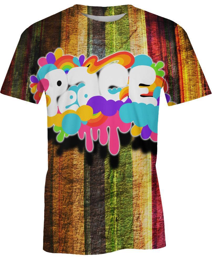 WelcomeNative Multicolor Peace 3D Hoodie, All Over Print Hoodie, Native American