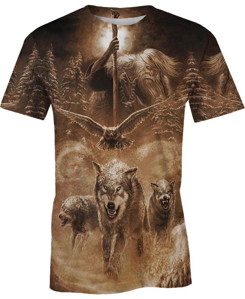 WelcomeNative Brown Animal Spirit 3D Hoodie, All Over Print Hoodie, Native American