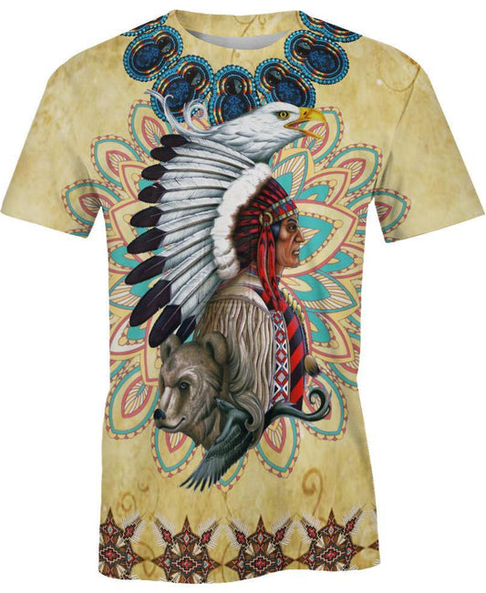 WelcomeNative Native Yellow Pattern 3D Hoodie, All Over Print Hoodie, Native American