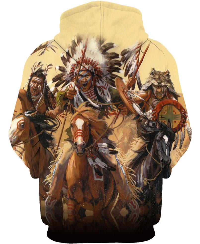 WelcomeNative Native Battle Hoodie, All Over Print Hoodie, Native American