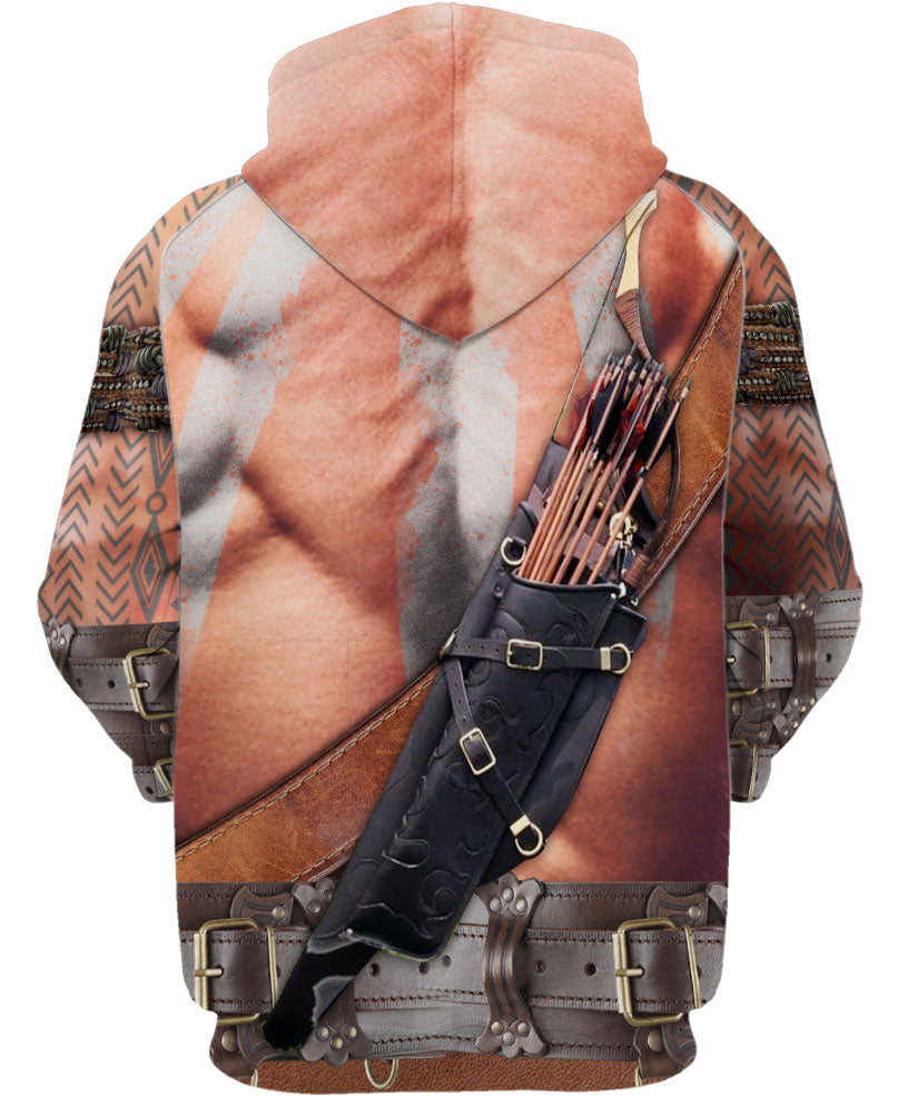 WelcomeNative Brown Choker Native American 3D Hoodie, All Over Print Hoodie