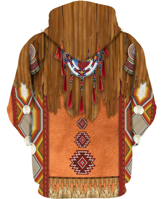 WelcomeNative Tassels Style Native American Hoodie, All Over Print Hoodie, Native American