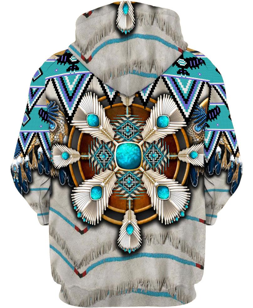 WelcomeNative Butterfly & Buffalo Skull 3D Hoodie, All Over Print Hoodie, Native American