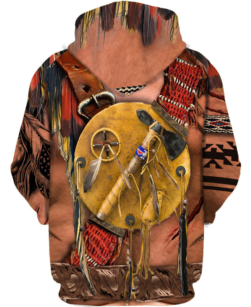 Warrior Style Native Ameican All Over Printed Shirt