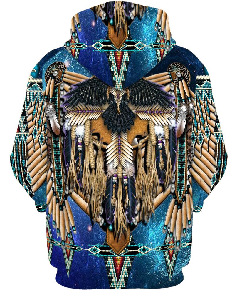 WelcomeNative Fringed Motifs 3D Hoodie, All Over Print Hoodie, Native American