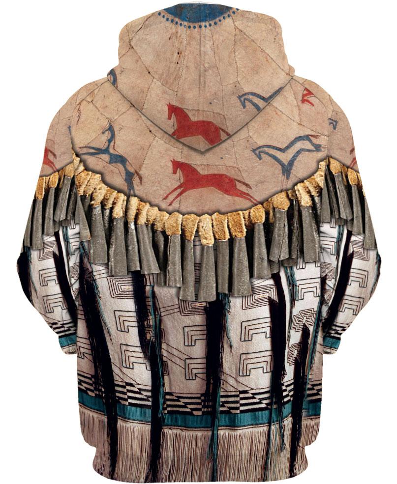 WelcomeNative Native Feather Hoodie, All Over Print Hoodie, Native American