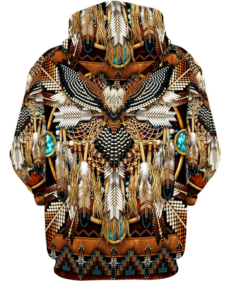 WelcomeNative Native Eagle Hoodie, All Over Print Hoodie, Native American