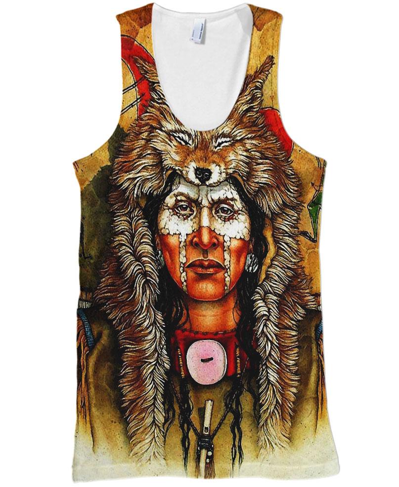 WelcomeNative Native Fur Hat Hoodie, All Over Print Hoodie, Native American