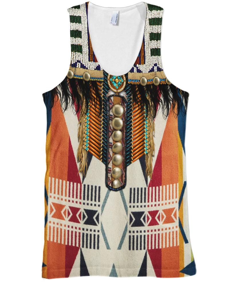 WelcomeNative Brown Multi Pattern 3D Hoodie, All Over Print Hoodie, Native American