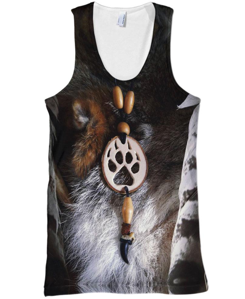 WelcomeNative Animal Fur Motifs 3D Hoodie, All Over Print Hoodie, Native American