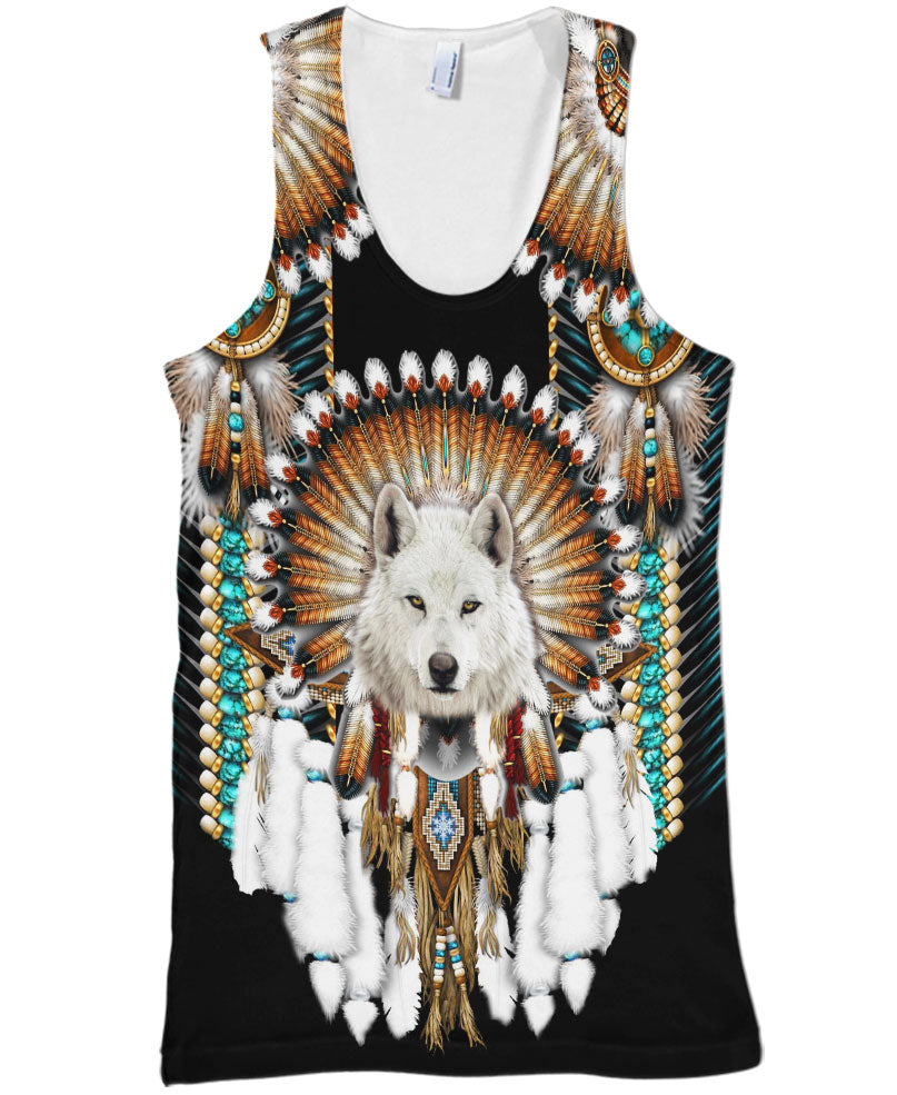 WelcomeNative Native Wolf 3D Hoodie, All Over Print Hoodie, Native American
