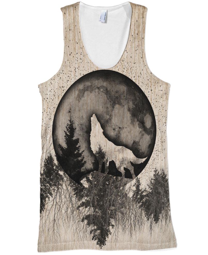 WelcomeNative Ancient Native Wolf 3D Hoodie, All Over Print Hoodie, Native American