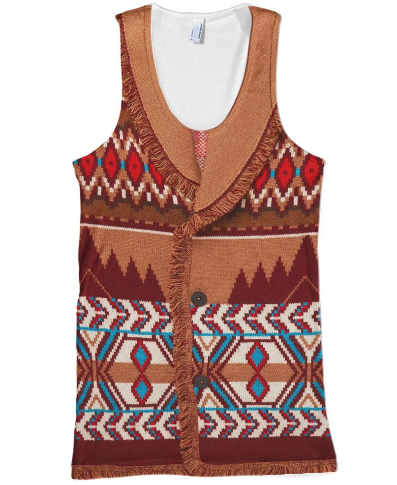 Welcomenatives Brown Pattern Legging, 3D Legging, All Over Print Legging