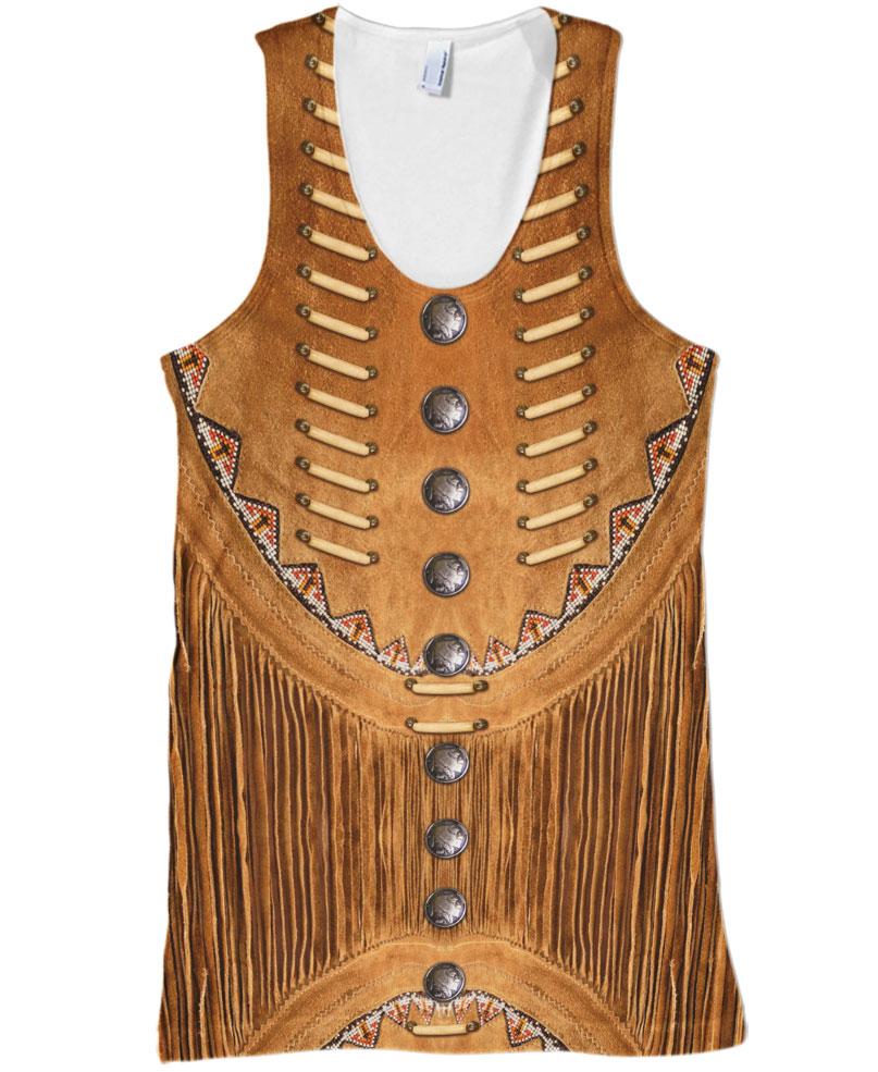 WelcomeNative Brown Native Jacket Style 3D Hoodie, All Over Print Hoodie, Native American