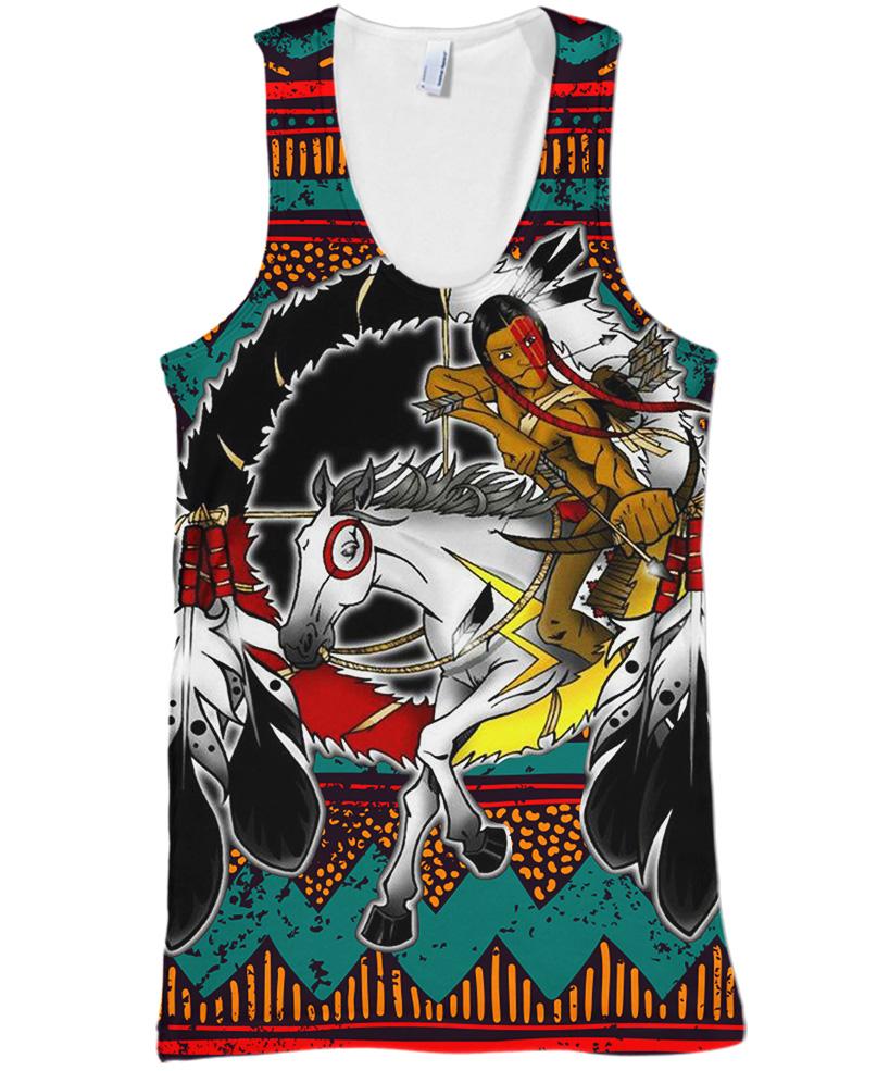 WelcomeNative Native Horse Hoodie, All Over Print Hoodie, Native American