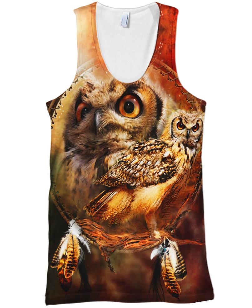 WelcomeNative Owl Eyes 3D Hoodie, All Over Print Hoodie, Native American