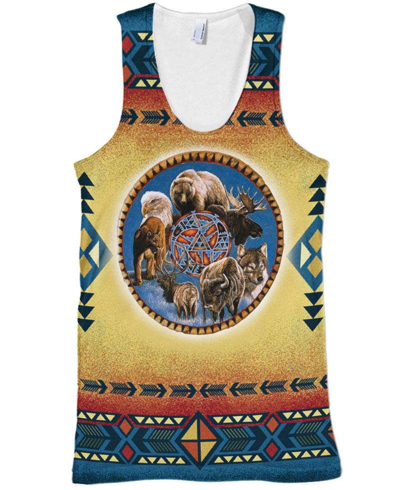 WelcomeNative Native Animal Spirit 3D Hoodie, All Over Print Hoodie, Native American