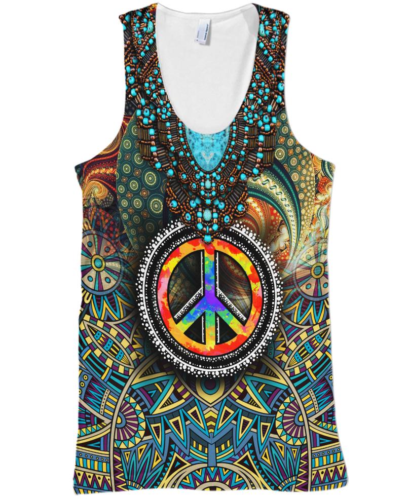 WelcomeNative Hippie Peace 3D Hoodie, All Over Print Hoodie, Native American