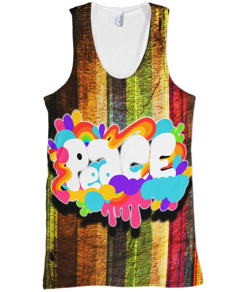 WelcomeNative Multicolor Peace 3D Hoodie, All Over Print Hoodie, Native American