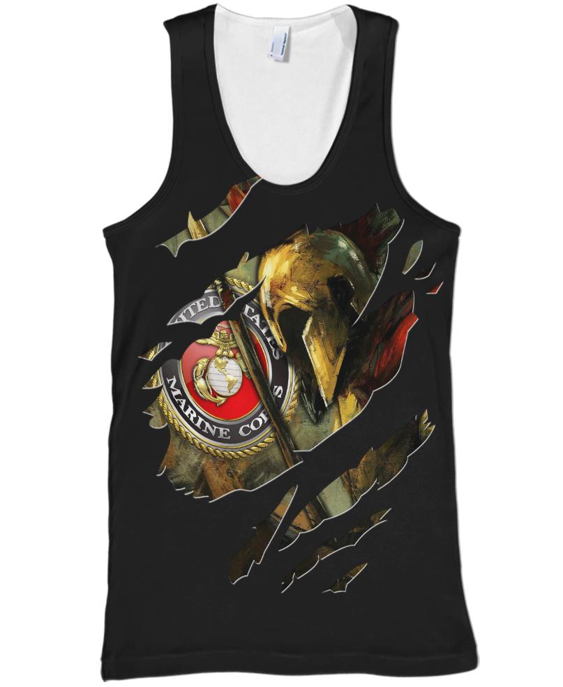 WelcomeNative Us Marine Brown Black 3D Hoodie, All Over Print Hoodie, Native American