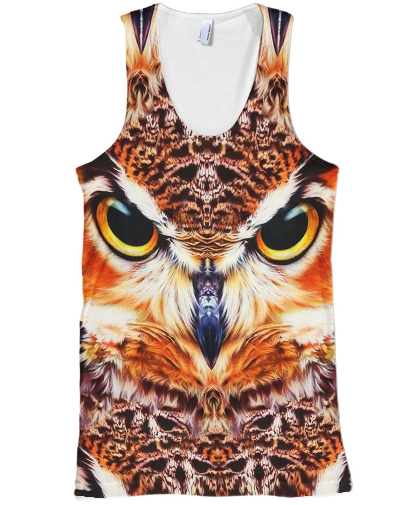 WelcomeNative Owl Impressive Face 3D Hoodie, All Over Print Hoodie, Native American