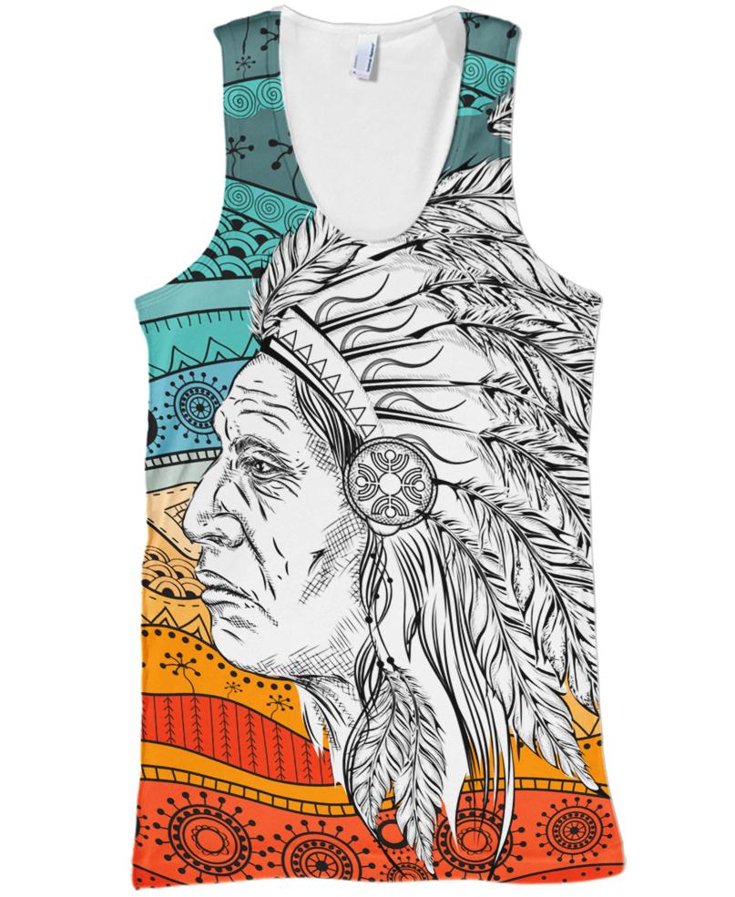 WelcomeNative Native White Chief 3D Hoodie, All Over Print Hoodie, Native American