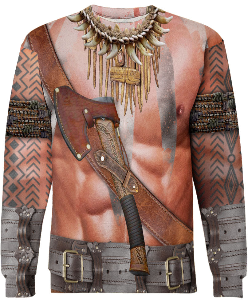 WelcomeNative Brown Choker Native American 3D Hoodie, All Over Print Hoodie