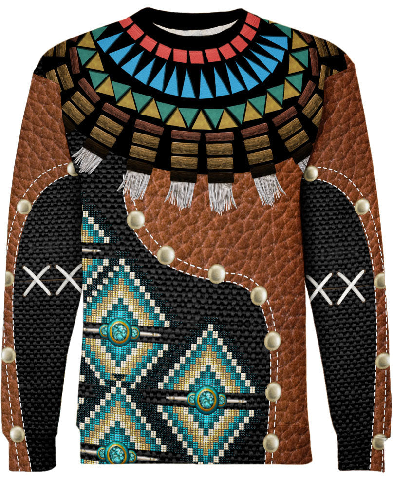 WelcomeNative Choker Skin Pattern Native American 3D Hoodie, All Over Print Hoodie