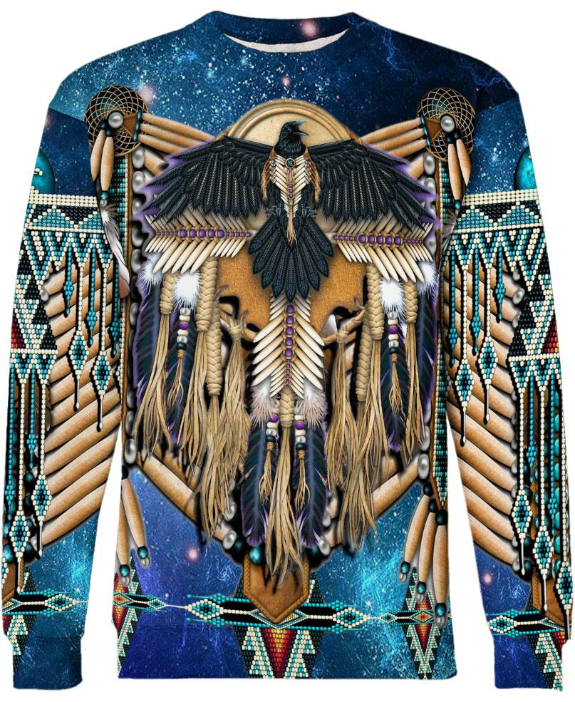 WelcomeNative 3D Fringed Motifs Hoodie Dress, 3D Hoodie Dress, All Over Print Hoodie Dress