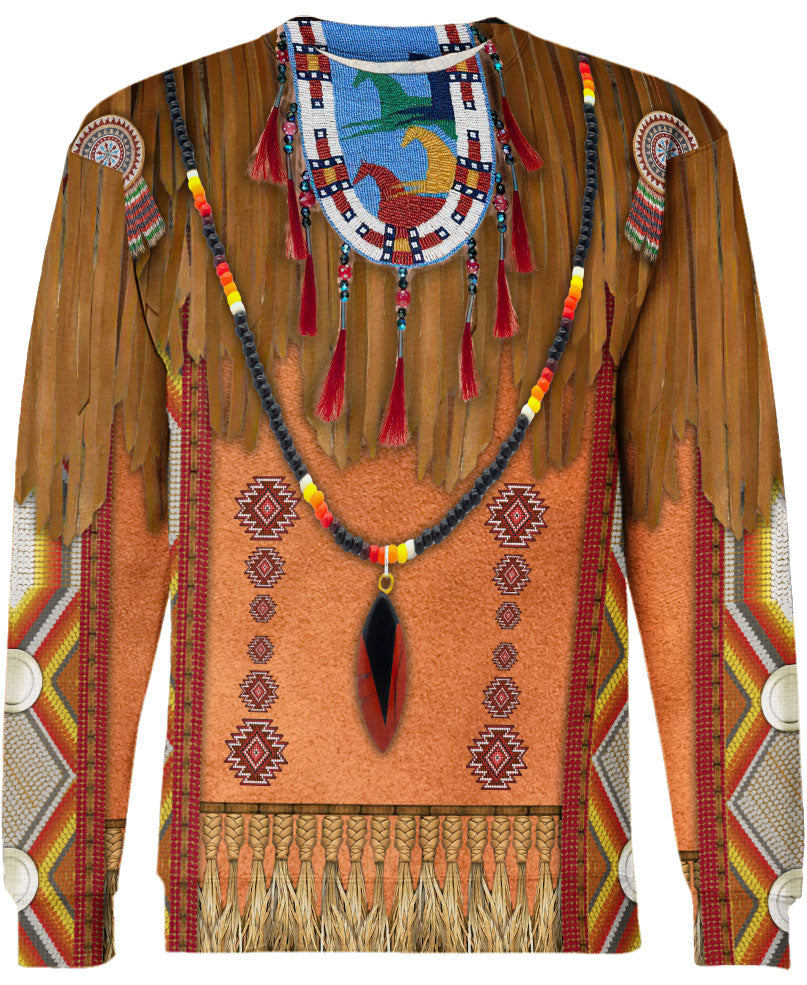 WelcomeNative Tassels Style Native American Hoodie, All Over Print Hoodie, Native American