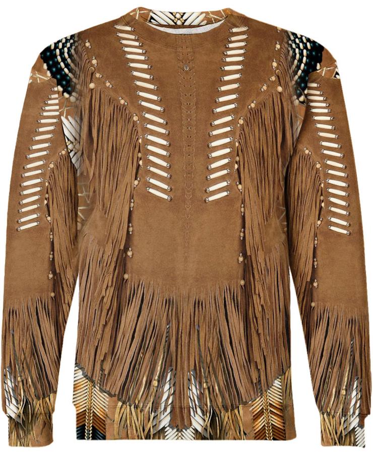 WelcomeNative Brown Native Style 3D Hoodie, All Over Print Hoodie, Native American