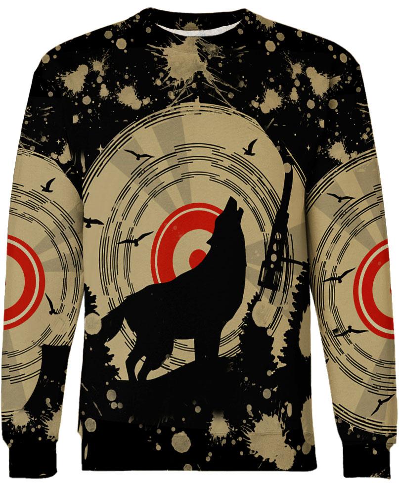 WelcomeNative Black Wolf Native 3D Hoodie, All Over Print Hoodie, Native American