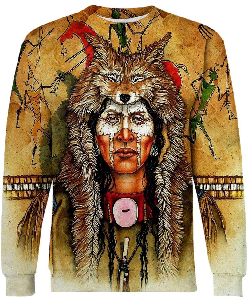 WelcomeNative Native Fur Hat Hoodie, All Over Print Hoodie, Native American