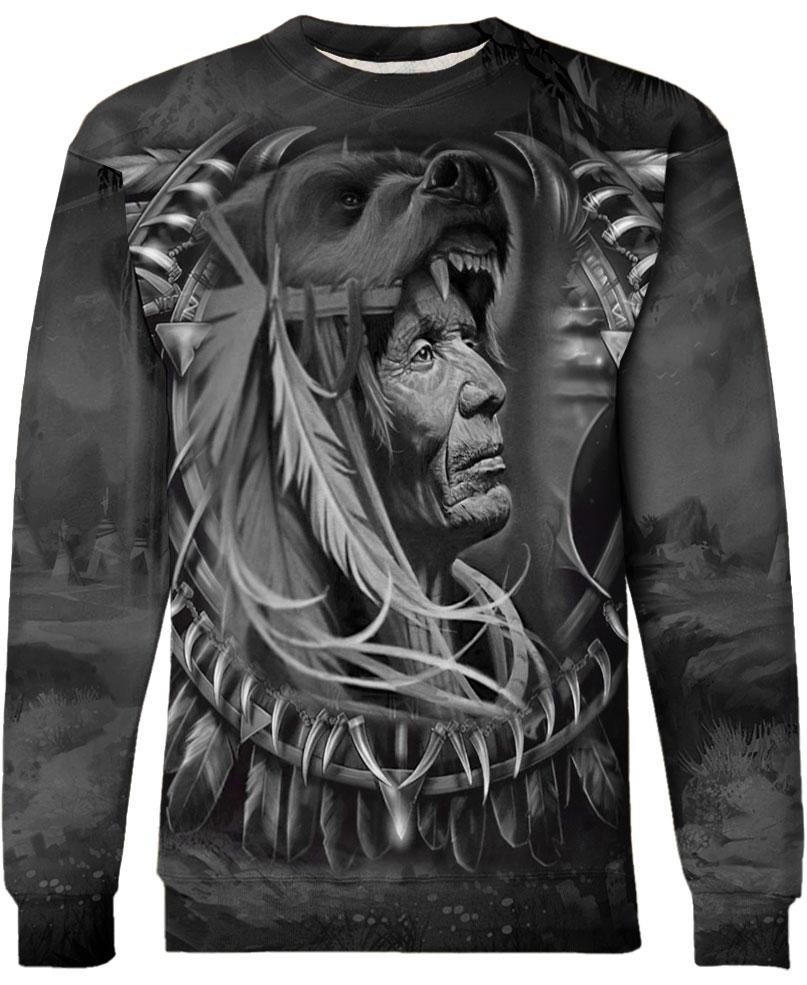 WelcomeNative Thoughtful Face 3D Hoodie, All Over Print Hoodie, Native American