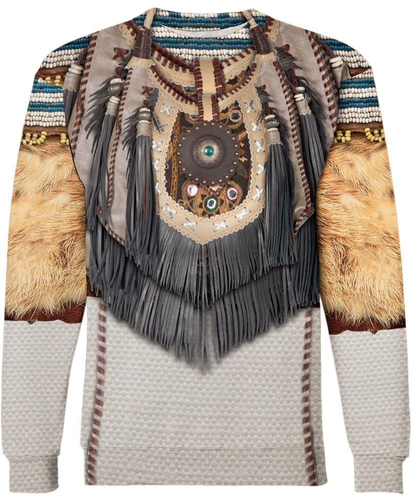 WelcomeNative 3D Native Smooth Fur Hoodie, All Over Print Hoodie, Native American