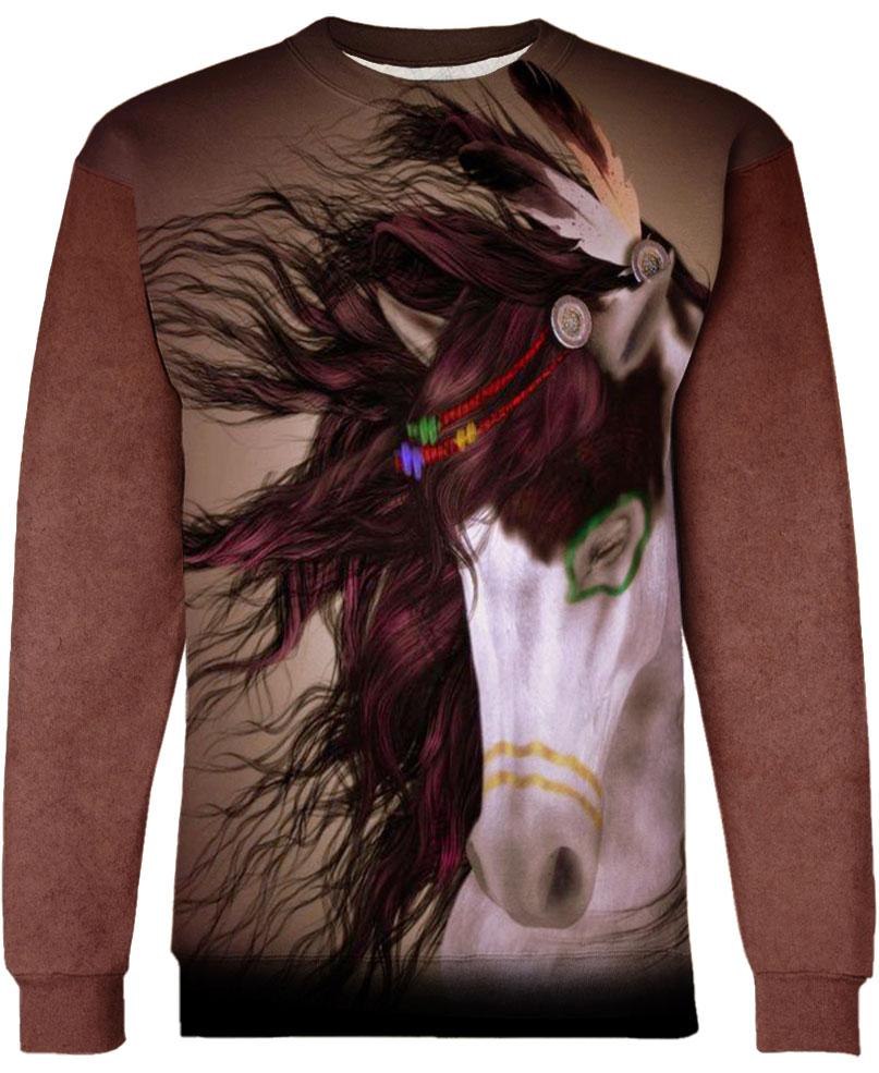 WelcomeNative Beautiful Horse 3D Hoodie, All Over Print Hoodie, Native American