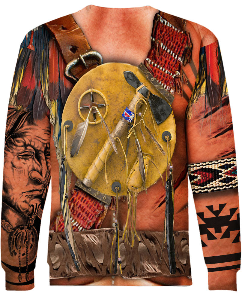 Warrior Style Native Ameican All Over Printed Shirt
