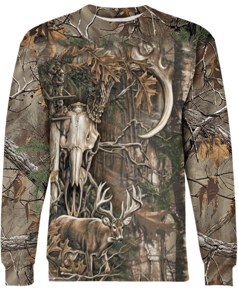 WelcomeNative Forest Skull Spirit 3D Hoodie, All Over Print Hoodie, Native American