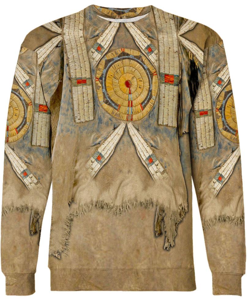 WelcomeNative Brown Printed Fur Native Style 3D Hoodie, All Over Print Hoodie, Native American