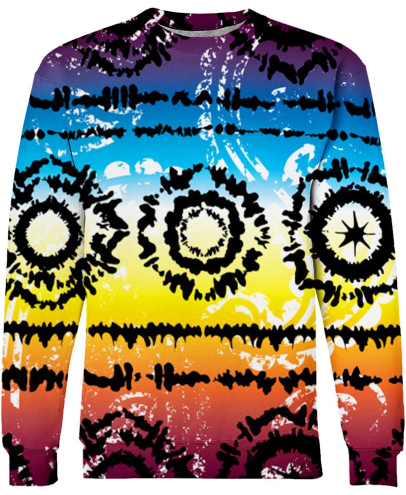 WelcomeNative Contour Motifs 3D Hoodie, All Over Print Hoodie, Native American