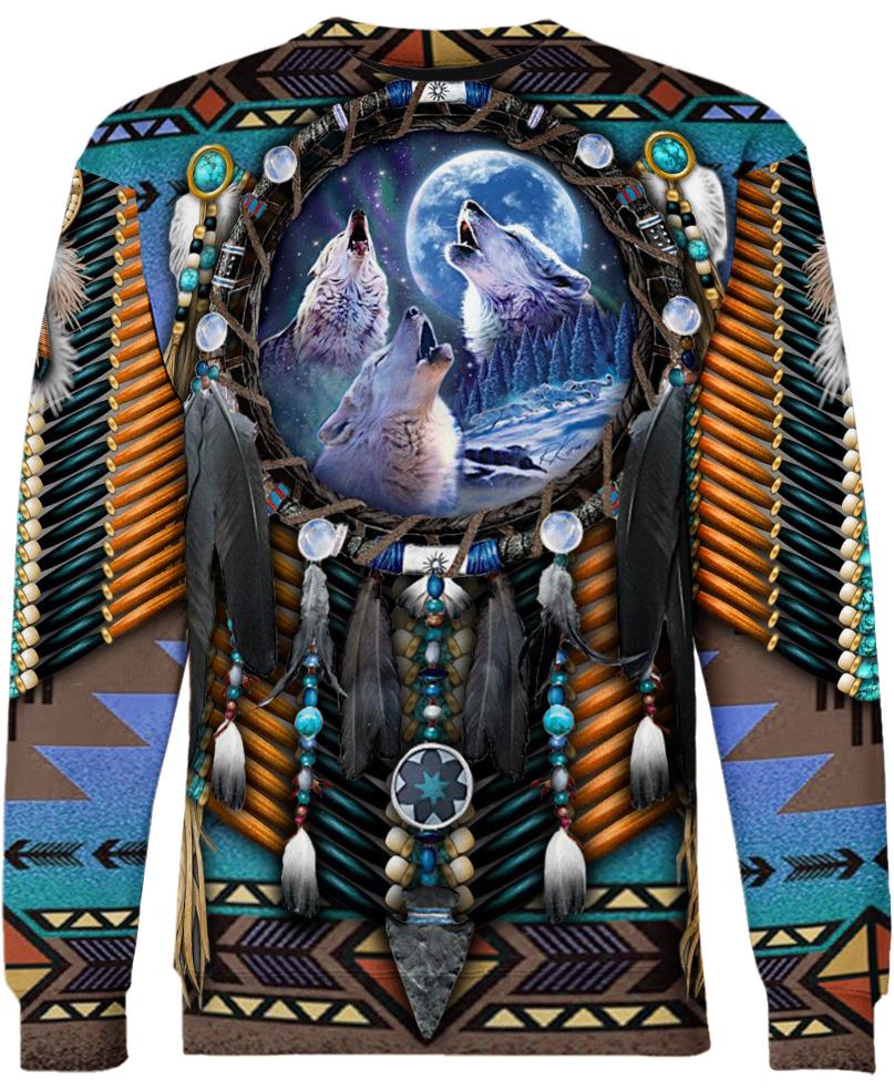 Blue Wolf Dreamcatcher - Welcome Native Spirit