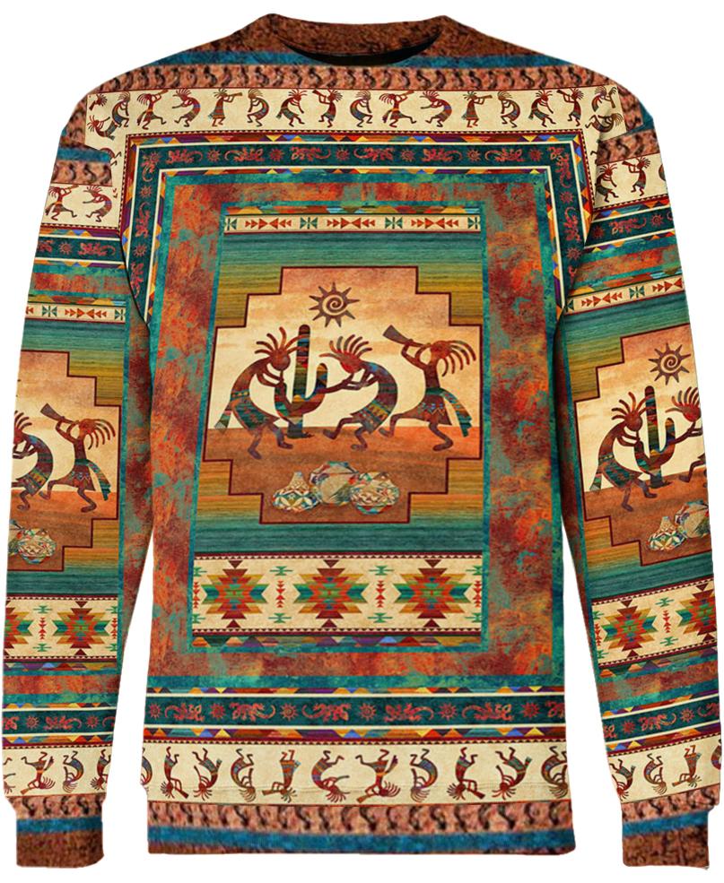 WelcomeNative Active People Motifs 3D Hoodie, All Over Print Hoodie, Native American