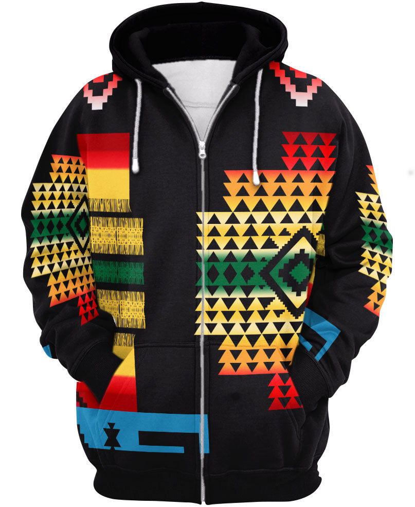 WelcomeNative Native Tribes Pattern Native American Hoodie, All Over Print Hoodie, Native American