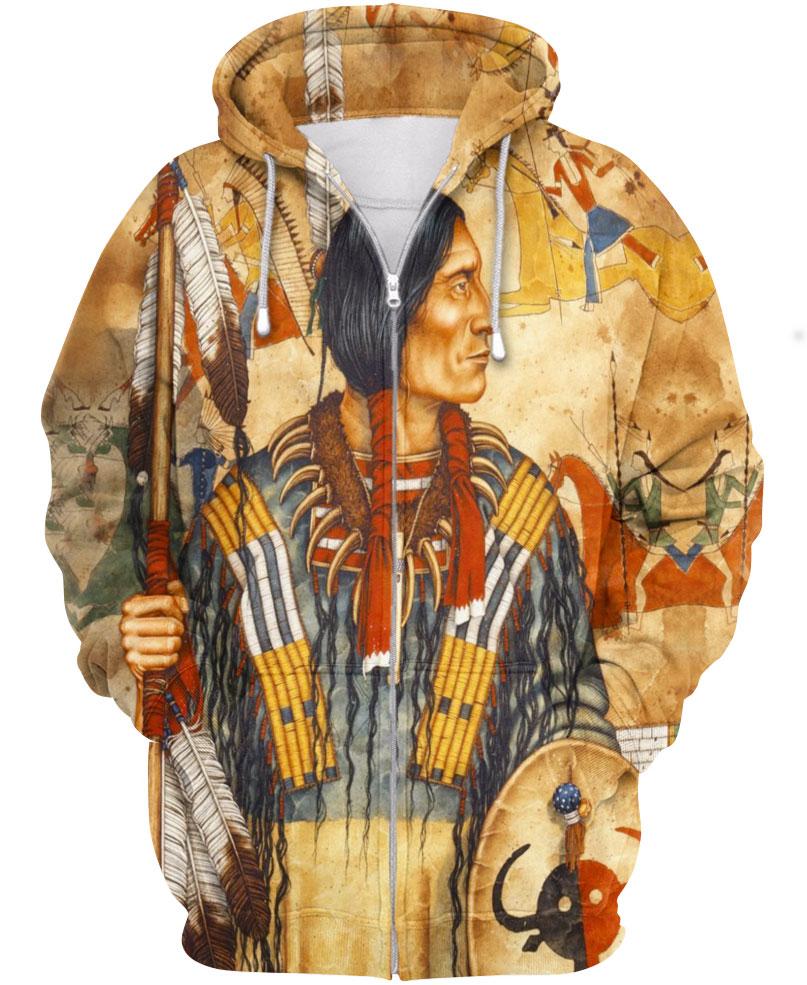 WelcomeNative Yellow Soil Native Hoodie, All Over Print Hoodie, Native American