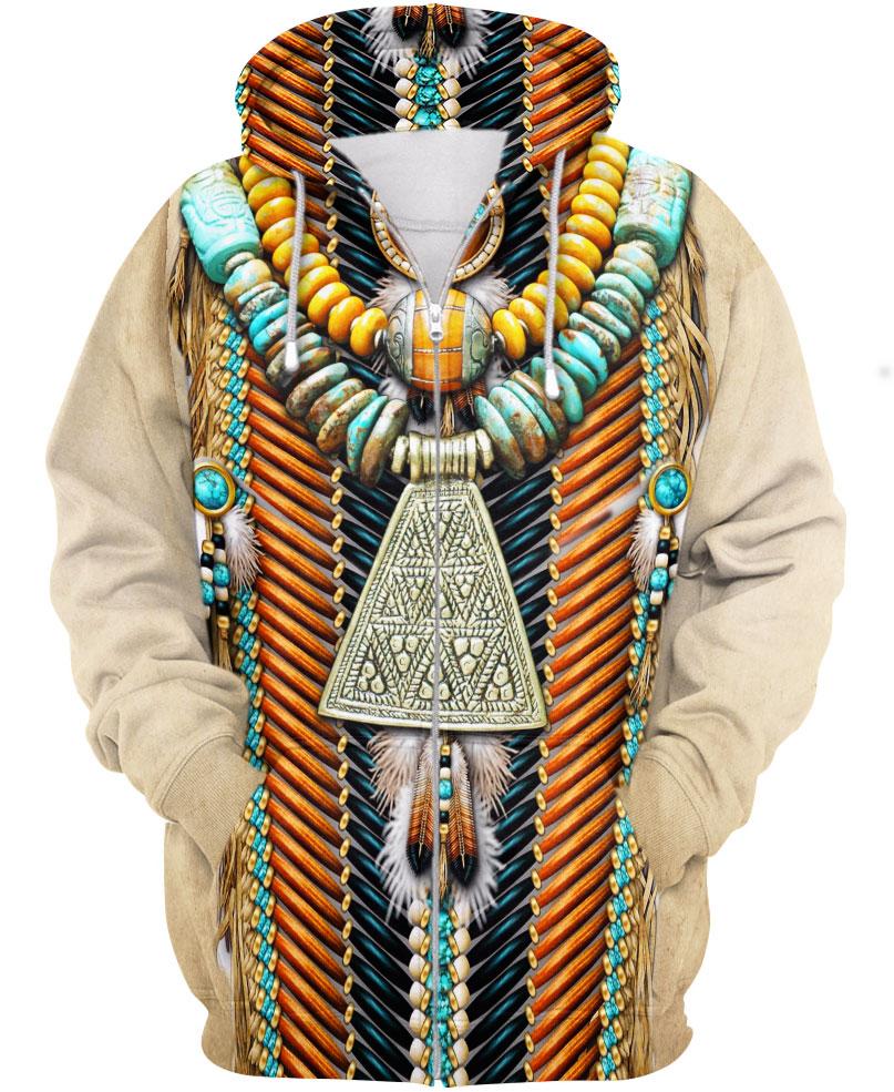 WelcomeNative Native American Pattern 3D Hoodie, All Over Print Hoodie, Native American