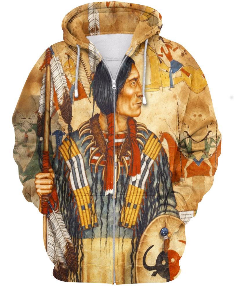 WelcomeNative Yellow Soil Native 3D Hoodie, All Over Print Hoodie, Native American