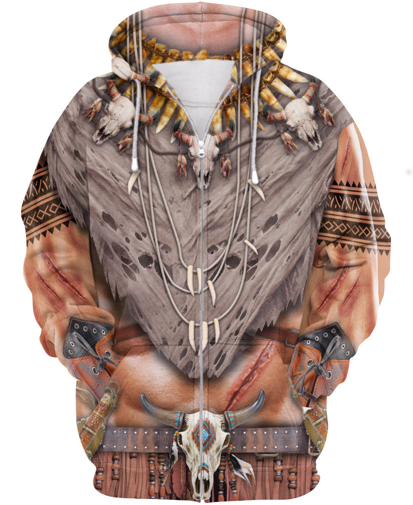 WelcomeNative Bison Brown Pride Native American 3D Hoodie, All Over Print Hoodie