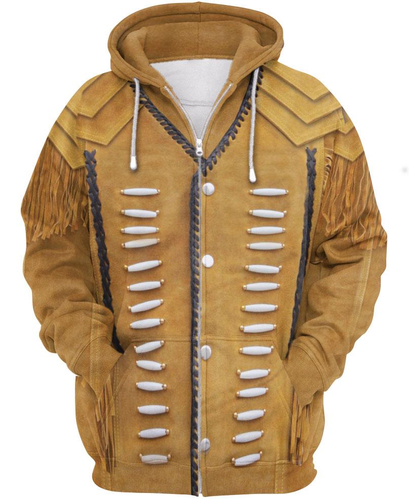 WelcomeNative Yellow Outfit Like 3D Hoodie, All Over Print Hoodie, Native American