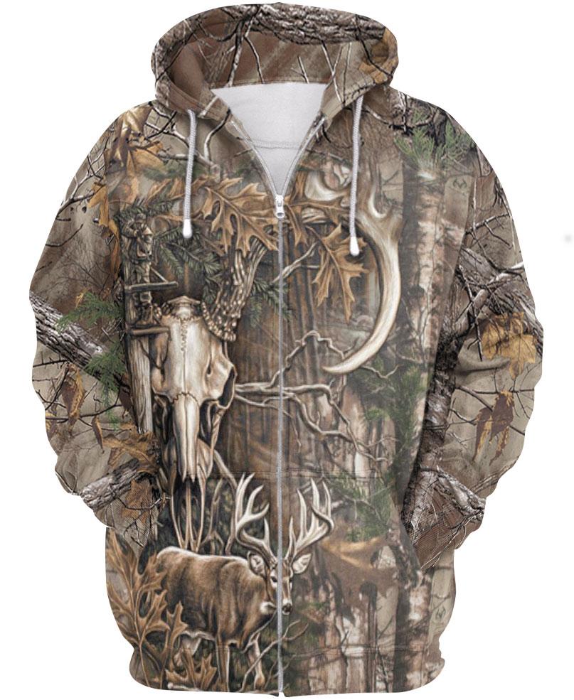 WelcomeNative Forest Skull Spirit 3D Hoodie, All Over Print Hoodie, Native American